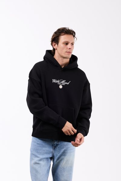Худі Work Hard black HUDI09 фото