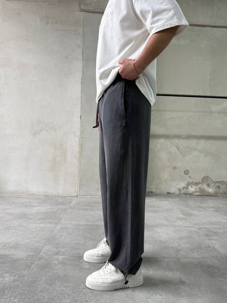 Штани Baggy Washed Tracksuit у графітовому кольорі ШТ09 фото