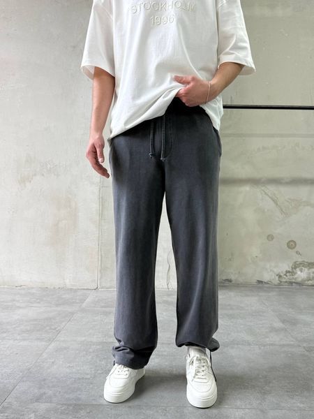 Штани Baggy Washed Tracksuit у графітовому кольорі ШТ09 фото