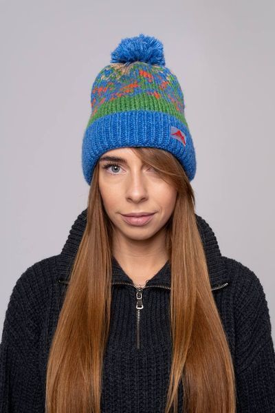Шапка зимова Синя Ж004 фото